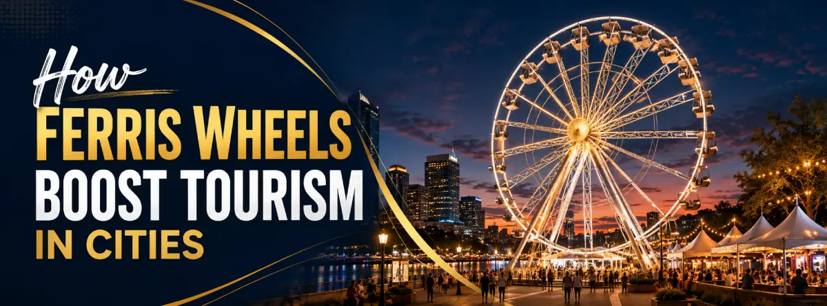 Ferris wheel attracting visitors