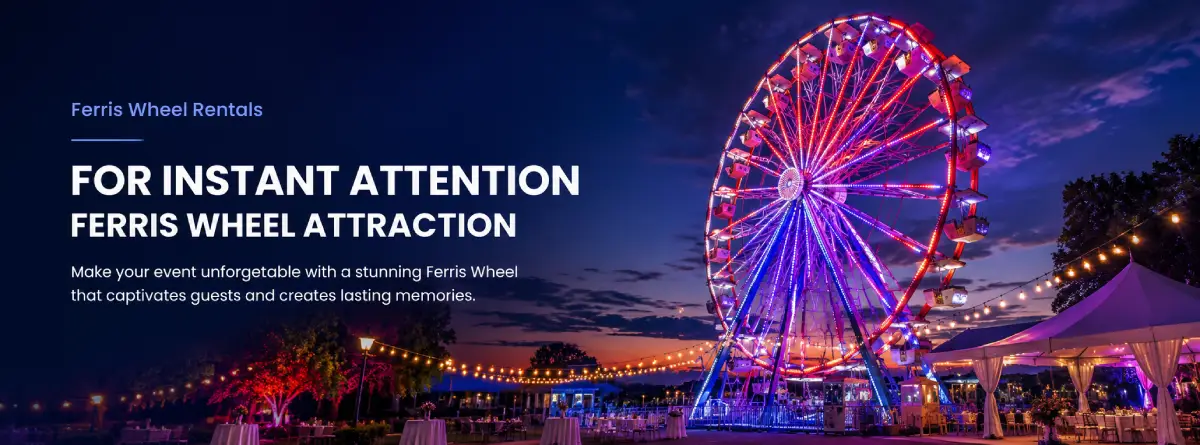 Programmable LED Ferris wheel at an upscale corporate celebration